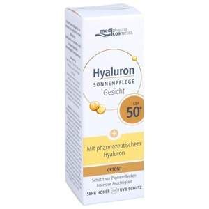HYALURON SONNENPFLEGE Gesicht Creme LSF 50+ getönt Produktbild