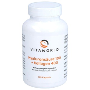 HYALURONSÄURE 100+Kollagen 400 Kapseln Produktbild
