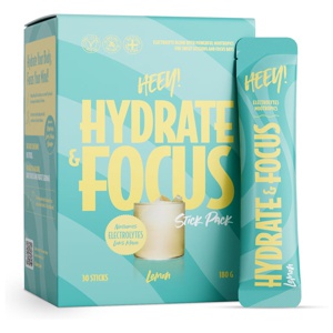 Hydrate & Focus Elektrolyter + Lions Mane Citron 30 Stick Pack produkt bild