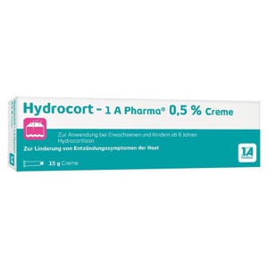 Hydrocort - 1 A Pharma® 0,5 % Creme, 15 g Creme Produktbild