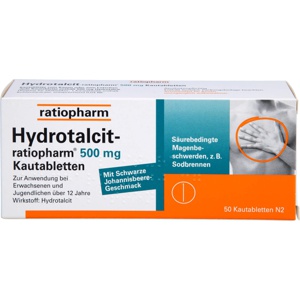 HYDROTALCIT-ratiopharm 500 mg Kautabletten Produktbild