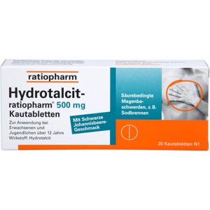 HYDROTALCIT-ratiopharm 500 mg Kautabletten Produktbild