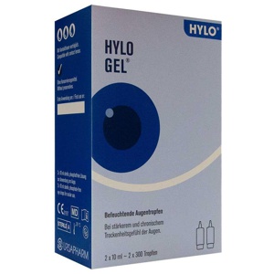 HYLO GEL Befeuchtende Augentropfen 2X10 ml Augentropfen Produktbild