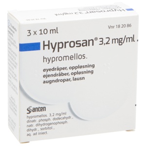 Hyprosan 3,2 mg/ml øyedråper 3x10 ml produktbilde