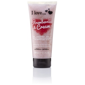 I Love Exfoliating Shower Smoothie Strawberries & Cream 200ml, 200ml produkt bild