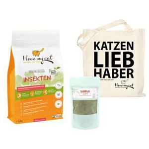 I love my cat Futterset mit Insektenfutter für ernährungssensible Katzen mit Gewichtsproblemen Produktbild