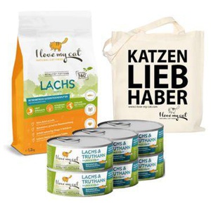 I love my cat ILMC set mit Lachs und Truthahn - Trockenfutter und Nassfutter + Jutebeutel Produktbild