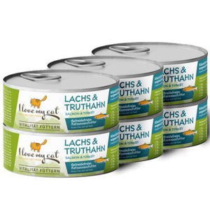 I love my cat Katzenfutter Nass mit Lachs und Truthahn - 100g Produktbild