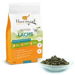 I love my cat Trockenfutter für Katzen mit Lachs - 1,2 kg Produktbild
