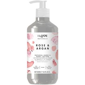 I LOVE Naturals Hand & Body Lotion Rose & Argan 500 ml produkt bild