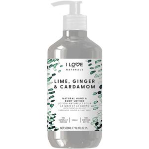 I LOVE Naturals Hand & Body Lotion Lime Ginger & Cardamon 500 ml produkt bild