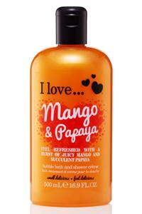 I Love… Bubble Bath & Shower Crème Mango & Papaya 500ml produkt bild