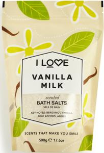 I Love Signature Vanilla Milk Bath Salts 500 g produkt bild