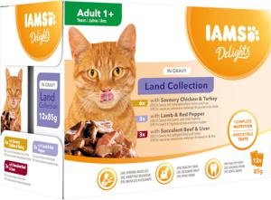 IAMS Delights Adult i sås 12 / 24 x 85 g - Land Mix 24 x 85 g produkt bild