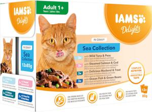 IAMS Delights Adult i sås 12 / 24 x 85 g - Sea Mix 12 x 85 g produkt bild