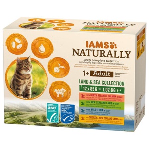IAMS Naturally Adult Cat Land & Sea Collection Produktbild