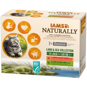 IAMS Naturally Senior Cat Land & Sea Collection Produktbild