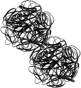 Ibero Silicone Hair Ties Black 650 st produkt bild