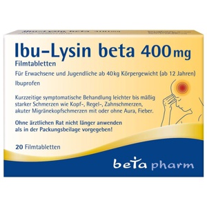 IBU-LYSIN beta 400 mg Filmtabletten Produktbild