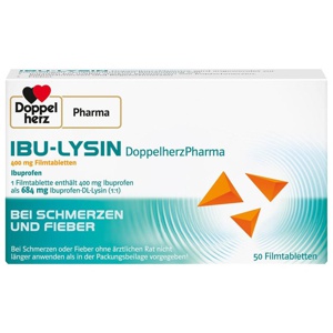 IBU-LYSIN DoppelherzPharma 400 mg Filmtabletten Produktbild