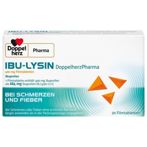 IBU-LYSIN DoppelherzPharma 400 mg Filmtabletten Produktbild