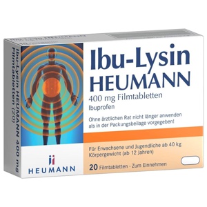 IBU-LYSIN HEUMANN 400 mg Filmtabletten Produktbild