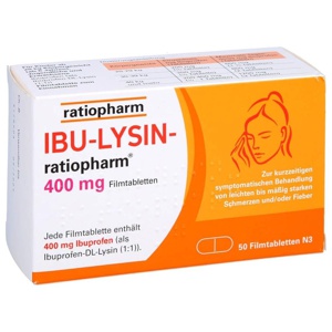 IBU-LYSIN-ratiopharm 400 mg Filmtabletten Produktbild