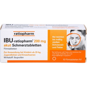 IBU-RATIOPHARM 200 mg akut Schmerztbl.Filmtabl. Produktbild