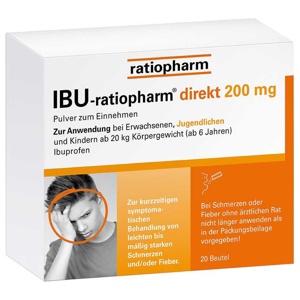 IBU-RATIOPHARM direkt 200 mg Pulver zum Einnehmen Produktbild
