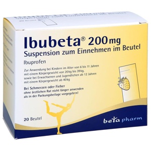 IBUBETA 200 mg Suspension zum Einnehmen im Beutel Produktbild