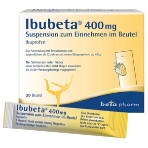 IBUBETA 400 mg Suspension zum Einnehmen im Beutel Produktbild