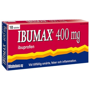 Ibumax filmdragerad tablett 400 mg 10 st produkt bild