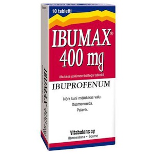 Ibumax õhuke polümeerkattega tbl 400mg n10 toote pilt