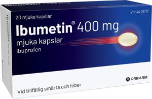 Ibumetin Mjuka Kapslar 400 mg 20 st produkt bild