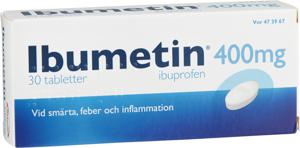 Ibumetin, tablett 400 mg 30 st produkt bild