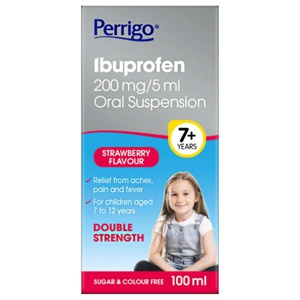 Ibuprofen 200mg/5ml Sugar Free Oral Suspension 100ml product image