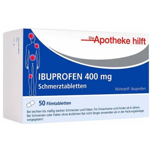 Ibuprofen 400 mg Die Apotheke hilft Filmtabletten, 50 St Filmtabletten Produktbild