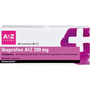 IBUPROFEN AbZ 200 mg Filmtabletten Produktbild