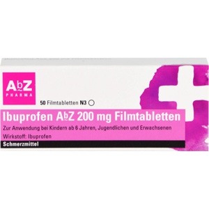 IBUPROFEN AbZ 200 mg Filmtabletten Produktbild