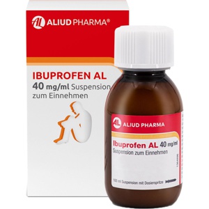 Ibuprofen AL 40 mg/ml Suspension bei Fieber und Schmerzen Produktbild