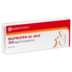 Ibuprofen AL akut 400 mg Filmtabletten bei akuten Schmerzen Produktbild