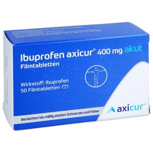 IBUPROFEN axicur 400 mg akut Filmtabletten Produktbild