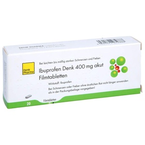 IBUPROFEN Denk 400 mg akut Filmtabletten Produktbild