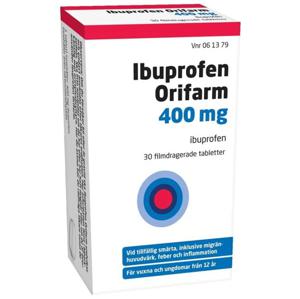 Ibuprofen Orifarm, filmdragerad tablett 400 mg, 30 st
