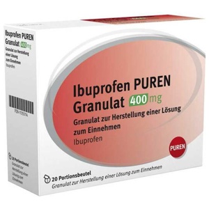 Ibuprofen Puren Granulat 400 mg zur Herstellung einer Lösung zum Einnehmen, 20 St Granulat Produktbild