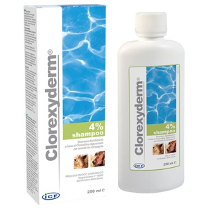 ICF Clorexyderm Shampoo 4% 250 ml produkt bild