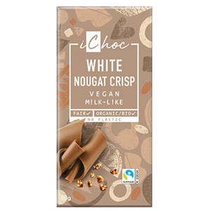 ichoc Chokolade Økologisk   White Nougat Crisp produktbillede