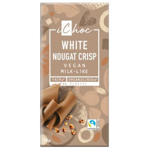 iChoc White Nougat Crisp Vegan 80 g produkt bild