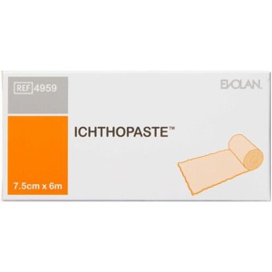 Ichthopaste Zinklimbandage 7,5 cm x 6 m 1 stk produktbillede