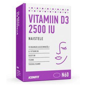 ICONFIT Vitamin D3 Women 2500 IU N60 toote pilt